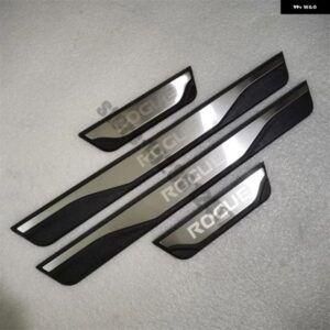 日産 ローグ 2014~2021 ABS カー スカッフプレート /ドアシル スカッフプレート ウェルカムペダル シル カーアクセサリー - 4PCS