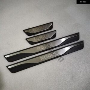 日産 ローグ 2014~2021 ABS カー スカッフプレート /ドアシル スカッフプレート ウェルカムペダル シル カーアクセサリー