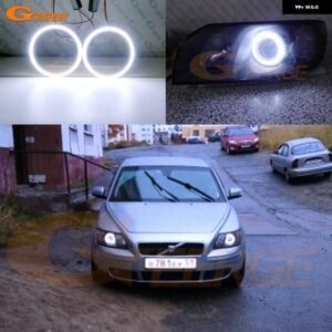 ボルボ S40 II V50 2004 - 07 フェイスリフト前 超高輝度 COB LED エンジェルアイキット ハローリング