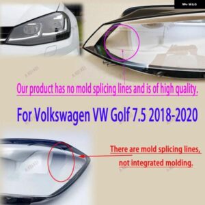 フォルクスワーゲン VW ゴルフ 7.5 2018 2019 2020 車用 フロント ヘッドランプ カバー シェル 防水 クリア ヘッドライト レンズ
