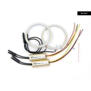 ボルボ S80 V70 XC70 超高輝度 デュアルカラー スイッチバック デイライト ウィンカー SMD LED エンジェルアイ ハローリング カーアクセサリー - White　Amber