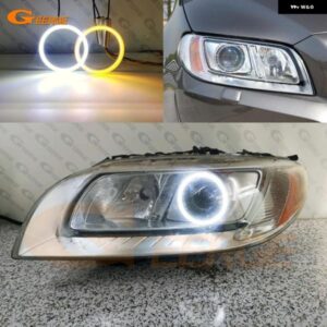 ボルボ S80 V70 XC70 超高輝度 デュアルカラー スイッチバック デイライト ウィンカー SMD LED エンジェルアイ ハローリング カーアクセサリー