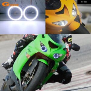 カワサキ NINJA ZX-6R ZX6R ZX600 07 08 ZX-10R ZX10 06 07 デイライト 超高輝度 COB LED エンジェルアイ ハローリング