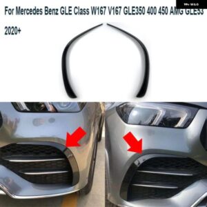 車用フロント バンパー エアナイフ フォグランプ トリム カバー ステッカー メルセデスベンツ GLE クラス W167 V167 GLE350 400 450 AMG GLE53 2020-2023