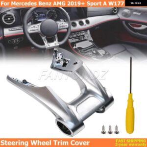 車用ステアリングフラットホイールアンダー トリム カバー ロゴ付き メルセデスベンツ AMG 2019+ スポーツ A W177 B W247 C W205 E W213 G W463 GLS