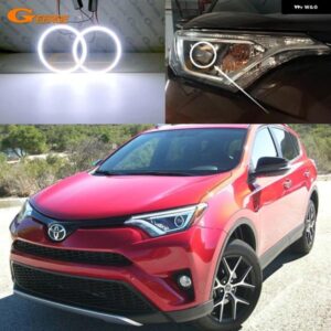 トヨタ RAV 4 RAV4 IV フェイスリフト 2016 2017 2018 エクセレントデイライト 超高輝度 COB LED エンジェルアイキット ハローリング