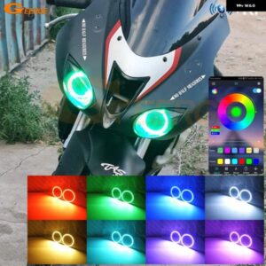 カワサキ NINJA ZX-6R ZX6R ZX600 2007 2008 ZX-10R ZX10 06 07 マルチカラー 超高輝度 RGB LED エンジェルアイキット ハローリング