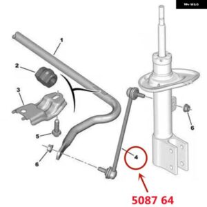適合 プジョー 307 308 408 3008 RCZ アンチロールバーリンク シトロエン C4 DS5 スタビライザーリンク コネクティングロッド 508764 - Two　prices