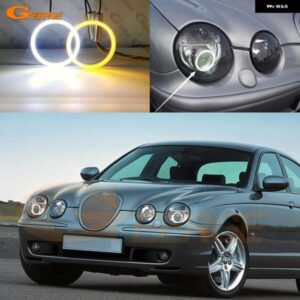 ジャガー Sタイプ Sタイプ X200 2003 - 08 キセノン ヘッドライト 超高輝度 LED エンジェルアイ ハローリングキット デイライト