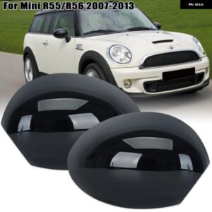 バックミラー カバー キャップ BMW MINI R55 R56 2007-2013 グロスブラック ウィンカーライト 付き サイドミラー カバー カーアクセサリー