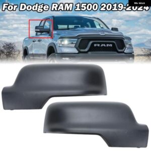 サイドバックミラー カバー キャップ ダッジ ラム 1500 2019-2024 テクスチャブラック バックル付き ドアミラー カバー キャップ カーアクセサリー