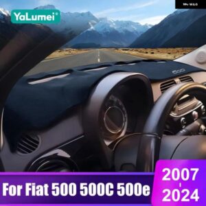 フィアット 500 500C 500E 2007 - 2015 - 24 車用 ダッシュボード サンシェード カバー マットアクセサリー