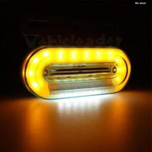 10個 12V/24V 12 LED イエロー 車 トラック サイド マーカーライト アウター ライト 信号表示ランプ ハザードテールトレーラーライト 3モード - 10pcs　24V