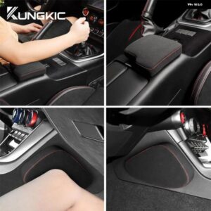 レッグ パッド サポート クッション 車用ニー パッド スバル BRZ トヨタ GR86 2021 - 23 メモリースポンジ インテリア アクセサリー - Red　RHD　LHD