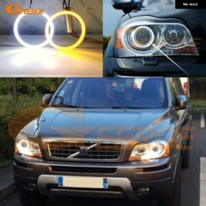 ボルボ XC90 I 275 フェイスリフト キセノン ヘッドライト 超高輝度スイッチバックデイライト ウィンカー SMD LED エンジェルアイキット ハローリング