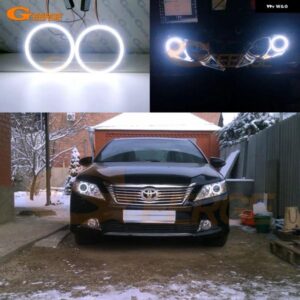 トヨタ カムリ 50 V50 XV50 プレフェイスリフト 2011 - 14 デイライト 超高輝度 COB LED エンジェルアイ ハローリング