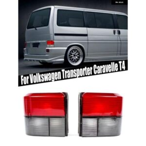 リアテールブレーキランプカバー フォグランプ シグナルレンズ フォルクスワーゲン トランスポーター カラベル T4 1992-2004 スモークレッド テールライト