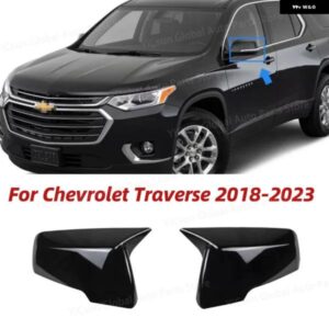 シボレー トラバース 2018 - 23 車用 バックミラー サイドミラー カバー ウィングキャップ ドア ハウジング シェル トリム ABS カーボン