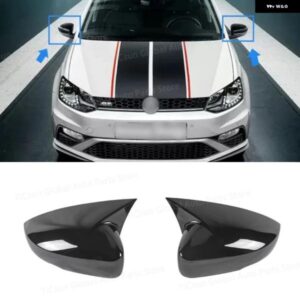 フォルクスワーゲン VW ポロ MK5 2014-2017 リアビュー サイドミラー カバー ステッカー ウィングキャップ 外装 ドア リアビューケース トリム カーボン