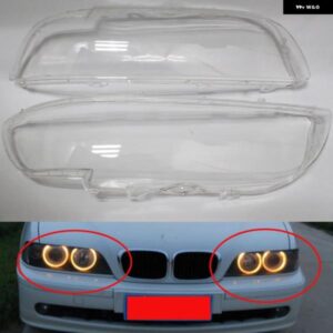 車用 ヘッドライト ヘッドランプ レンズ シェル カバー パーツ BMW E39 フェイスリフト 1996 - 99-2003 63128375301 63128375302ペア