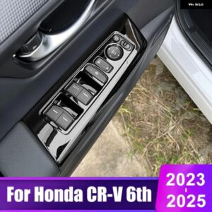 ホンダ CRV 2023 2024 2025 CR-V 第6世代 ハイブリッド インテリア アクセサリー ドアウィンドウガラスリフトスイッチ ボタン パネル カバー