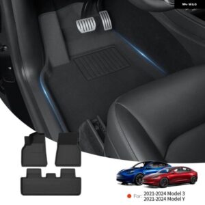 テスラ モデル3 ハイランド フットマット TESLA 車 MODELY 2021-2024 3D フット パッド 防水 お手入れ簡単 フロアマット