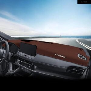日産 エクストレイル T33 2021 - 24 車用 ダッシュボード カバー 計器デスク サンシェード マット 滑り止め パッド アクセサリー - With　HUD　Brown　RHD