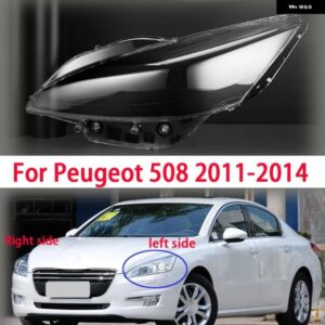 プジョー 508 2011 - 14 車用 ヘッドランプ カバー ク リアランプ シェード フロント ヘッドライト レンズ シェルカバー