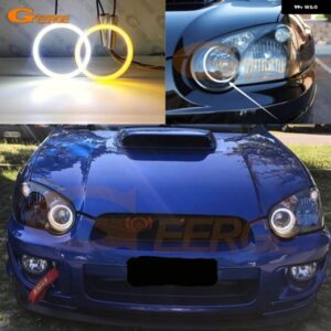 スバル インプレッサ WRX STI 2003 2004 2005 超高輝度 A/W スイッチバック デイライト ウィンカー SMD LED エンジェルアイ ハローリング