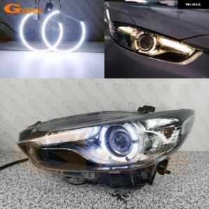 マツダ 6 アテンザ マツダ 6 GJ GL 2014 - 16 超高輝度デイライト COB LED エンジェルアイキット ハローリング - For　Xenon　headlight