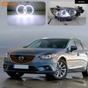 マツダ 6 アテンザ マツダ 6 GJ GL 2014 - 16 超高輝度デイライト COB LED エンジェルアイキット ハローリング