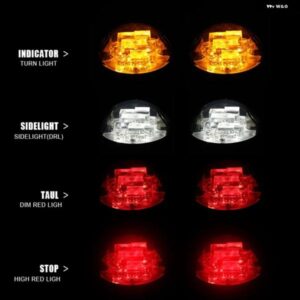 ランドローバー ディフェンダー 90 110 1987-2016 130 フロントリア ウィンカーライト DRL デラックス クリア LED ランプ アップグレード キット - 1　Set