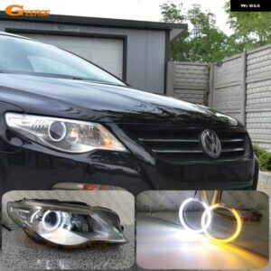 フォルクスワーゲン VW パサート CC 357 2008 - 12 超高輝度デイライト SMD LED エンジェルアイキット ハローリング