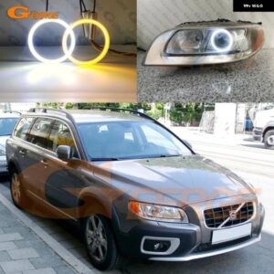 ボルボ S80 V70 XC70 超高輝度 デュアルカラー スイッチバック デイライト ウィンカー SMD LED エンジェルアイキット ハローリング