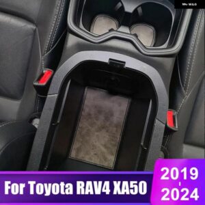 トヨタ RAV4 2019 - 24 XA50 ハイブリッド ノンスリップドア溝 パッド レザーゲートスロット ウォーターカップマット アクセサリー