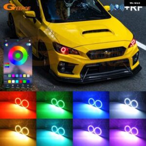 スバル インプレッサ WRX STI 2015 2016 2017 RFリモートBTアプリ マルチカラー 超高輝度 RGB LED エンジェルアイキット ハローリング