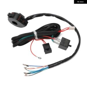 ヤマハ カワサキ 22MM 7/8インチ 12V 汎用 オートバイ バイク インジケーター 配線 ハーネス スイッチ 4X インジケーター ウィンカーライト 付き - Harness　with　4　Lamps