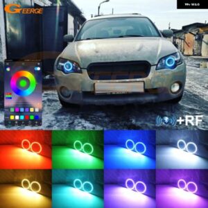 スバル レガシィ B4 リバティ IV 2004 2005 2006 RF リモート BT アプリ マルチカラー 超高輝度 RGB LED エンジェルアイキット ハローリング