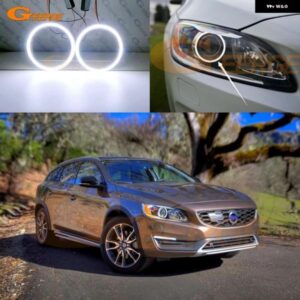 ボルボ S60 II 134 V60 155 157 フェイスリフト 2014 - 18 デイライト 超高輝度 COB LED エンジェルアイキット ハローリング