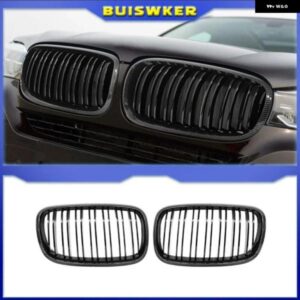 フロントキドニー グリル マットグロッシーブラック スポーツレーシングインテーク グリル BMW X5 X6 E70 E71 2007-2013 カーアクセサリー