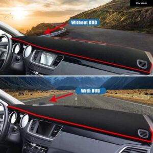 プジョー 508 SW GT 2010 - 18 508SW 508GT ライン カー ダッシュボード サンシェード カバー アクセサリー - A　No　HUD　Black　side