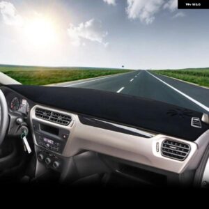 プジョー 301 2012 - 19 車用 ダッシュボード サンシェード カバー 計器デスク用滑り止め パッド アクセサリー - B　Black