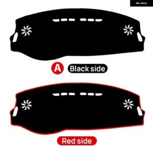 プジョー 301 2012 - 19 車用 ダッシュボード サンシェード カバー 計器デスク用滑り止め パッド アクセサリー - A　Red　Side