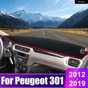 プジョー 301 2012 - 19 車用 ダッシュボード サンシェード カバー 計器デスク用滑り止め パッド アクセサリー