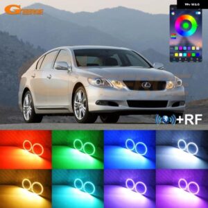 レクサス GS S300 GS350 GS430 GS450 GS460 2006 - 2011 BLUETOOTHアプリ マルチカラー 超高輝度 RGB LED エンジェルアイキット ハローリング