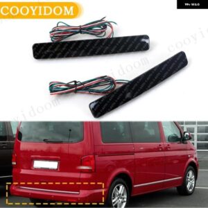 ペア ブラックレンズ リア バンパー リフレクター レッド LED テールストップライト VW T5 トランスポーター カラベル マルチバン 2003 2004 2005-2011