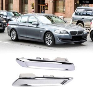 車フロント左右クロームフェンダー トリム モールディング BMW F10 F11 528I 535I 51137336645 51137336646 - Silver
