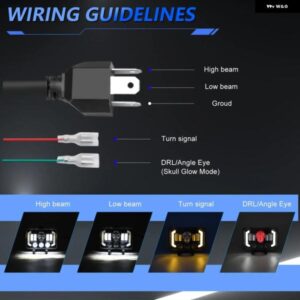 汎用 4X6インチ トラック 用 ヘッドライト フロント フォグランプ 12V 24V DRL ハイロービーム ハロー オートバイ バイク SUV トラック ランプ - 2PCS　A