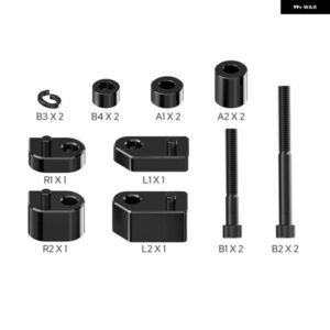オートバイ バイク フットエクステンション ブラケット キット ドライバーフロアボードエクステンションキット ツーリンググライド ダイナ - Black