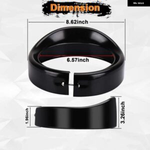 ヘッドライト トリム リング 7インチ ブラック バイザー タイプ オートバイ バイク トリム リング ソフテイル ストリートグライド ロードキング - black